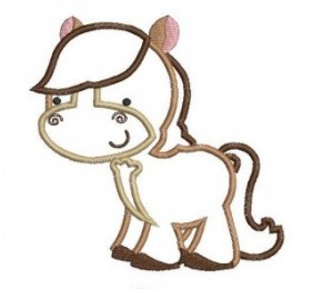 Stickmuster - Bauernhof - Pferd Appli